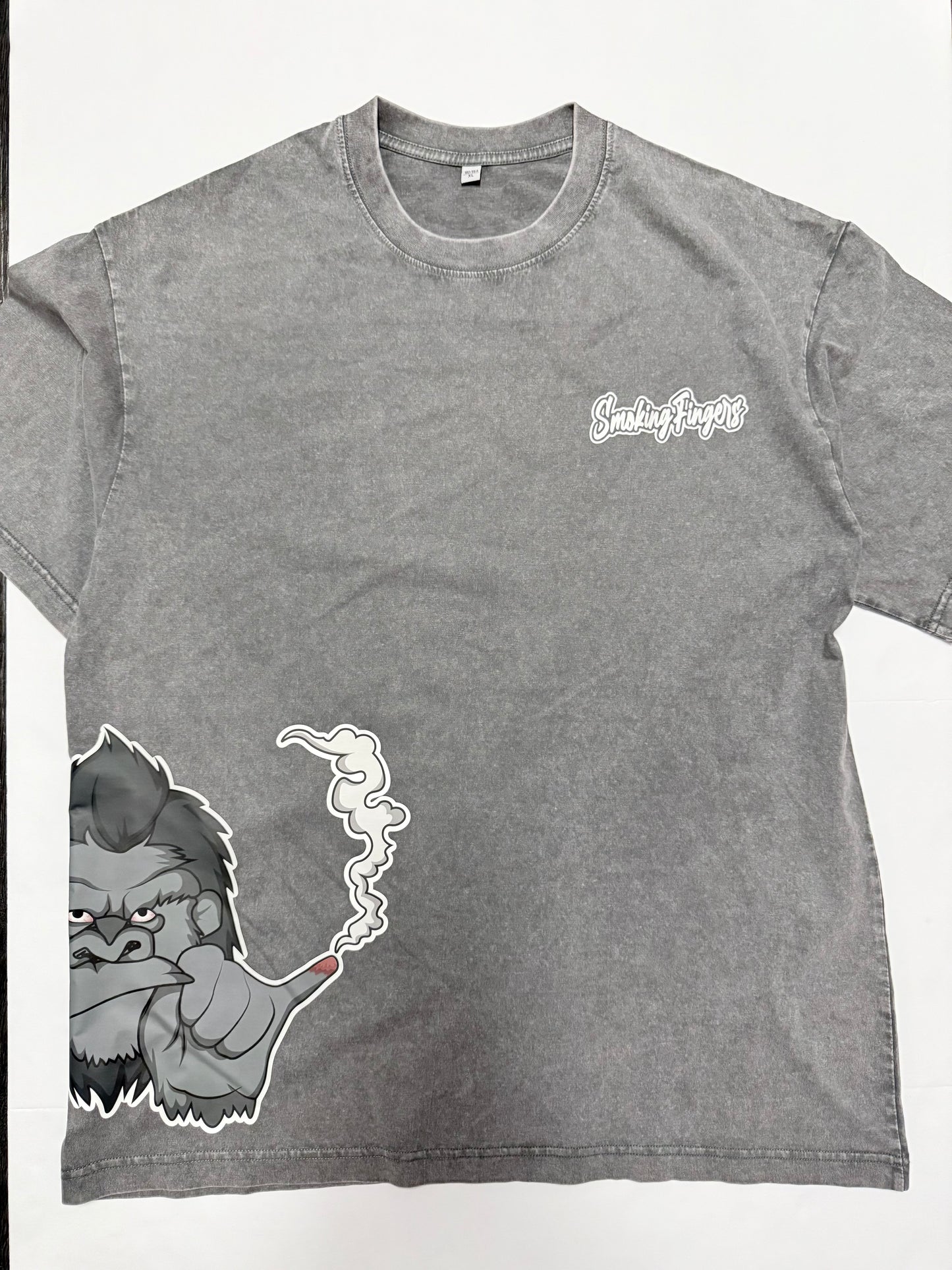 Smoking Fingers Shirt Acid Wash (Grey)